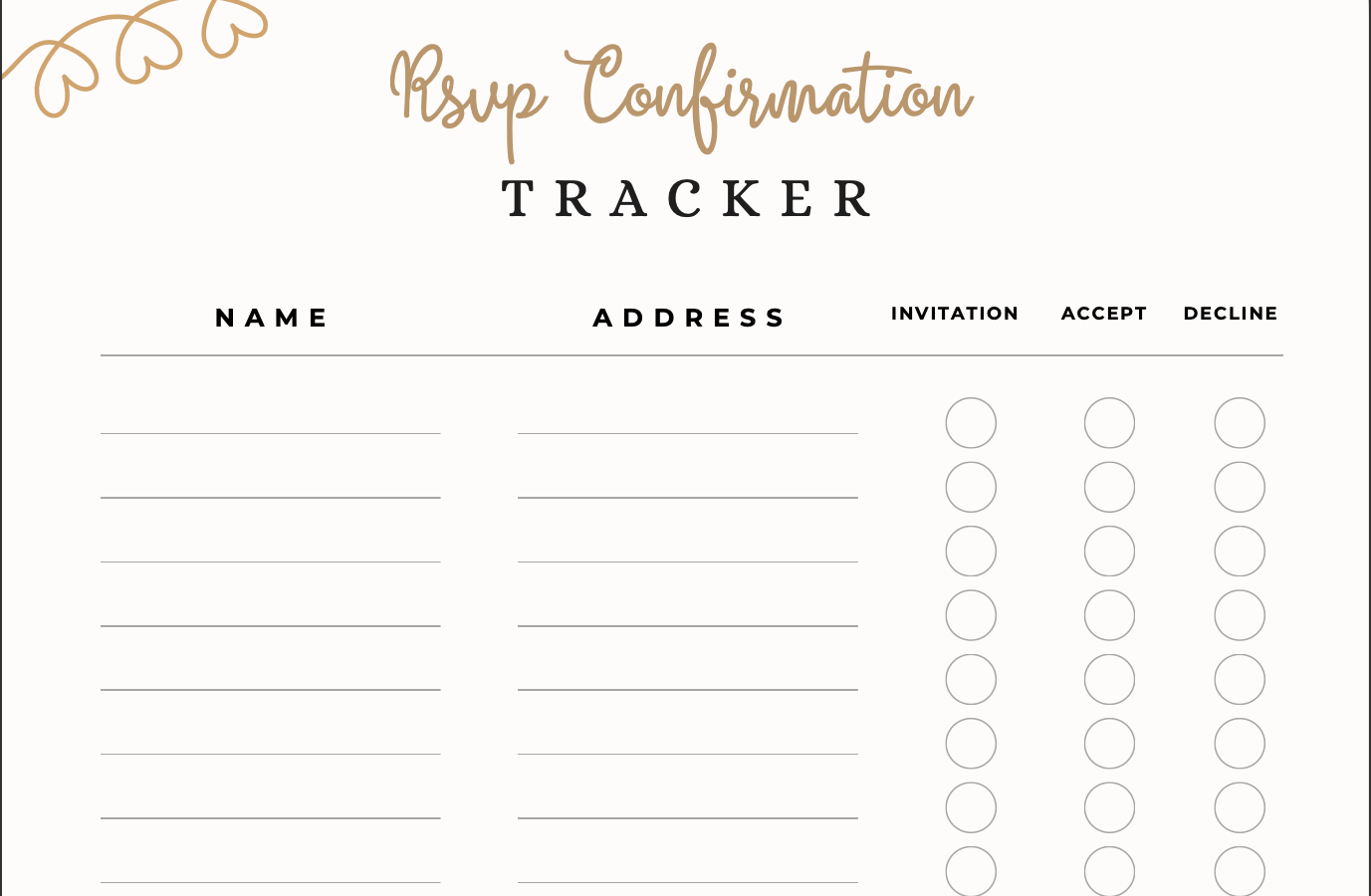RSVP Confirmation Tracker