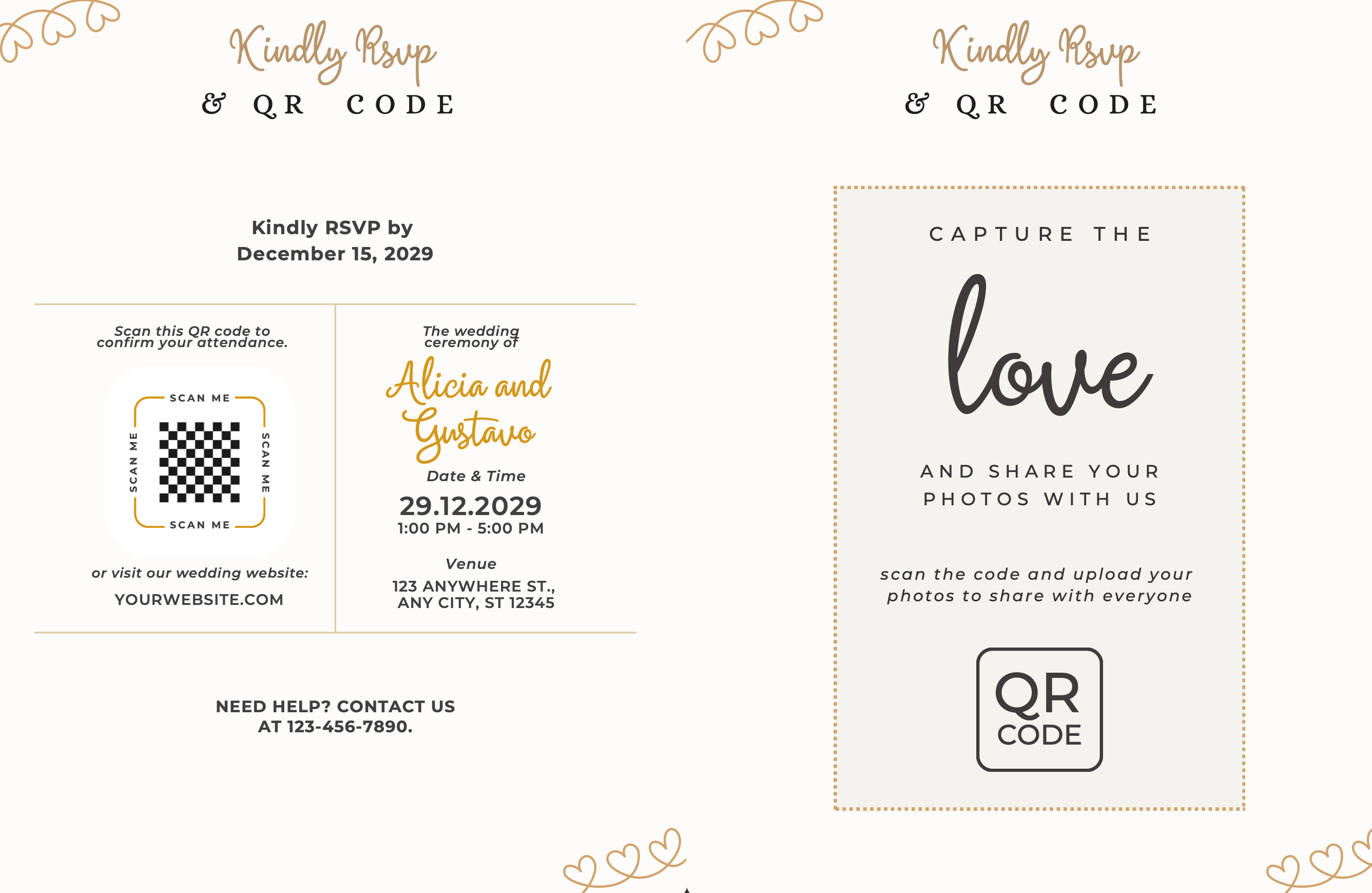 Kindly Rsvp & QR Code